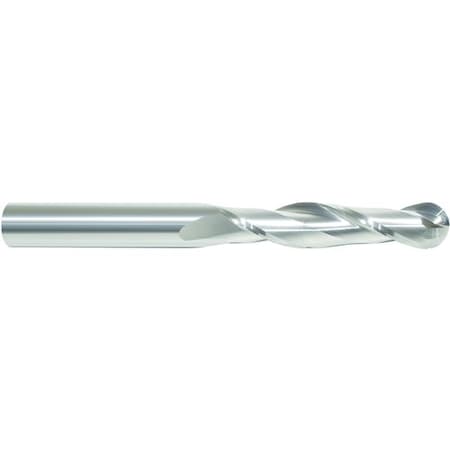 Morse End Mill, Ball Nose Center Cutting Long Length Single End, Series 5956, 12 Diameter Cutter, 4 Ov 57589